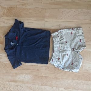 Carter's Polo shirt and shorts- 6 months